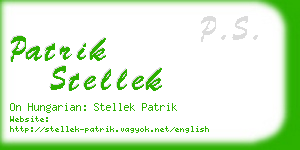 patrik stellek business card